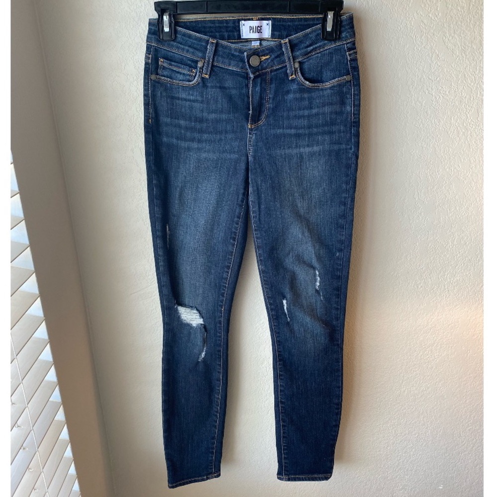 {Paige} Skinny Distressed Jeans